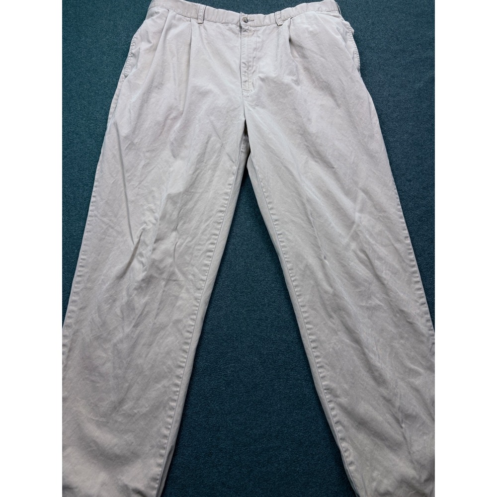 Polo Ralph Lauren Hammond Pant Mens 38x32 (30) Tan Khaki Pleated Cotton Chinos
